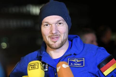 Alexander Gerst on his arrival at Cologne Bonn Airport Cologne 20 12 2018 Foto:xJ.xKrickx xFuturexImage