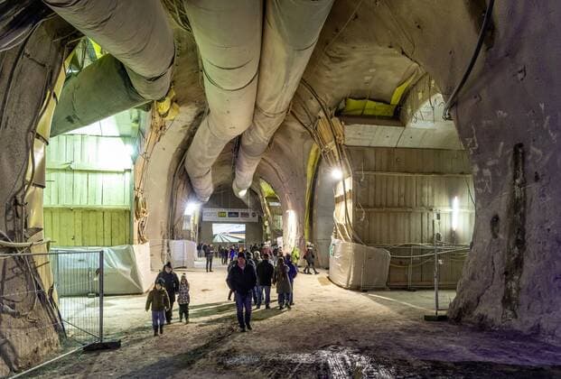 DEU Deutschland Stuttgart 04 01 2019 Open construction site days Three days until 6 January Stuttgart 21 is open to all interested parties The project participants expect up to 30,000 visitors A rescue tunnel can be walked on, as can the tunnels in the direction of Untertürkheim and the groundwater managemen