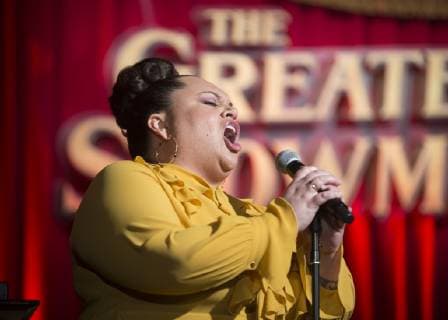 November 28, 2017 - Hollywood, California, U.S. - American Singer Actress KEALA SETTLE promotes the movie The Greatest Showman in Hollywood. Hollywood U.S. - ZUMAg203 20171128_zap_g203_015 Copyright: xArmandoxGallox