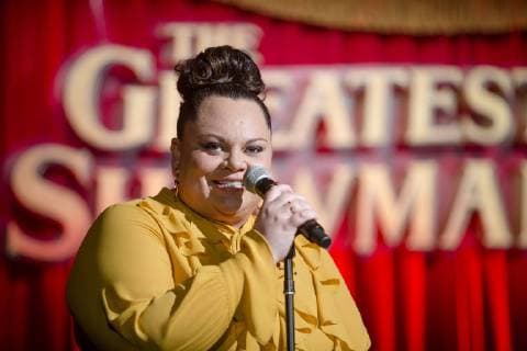 November 28, 2017 - Hollywood, California, U.S. - American Singer Actress KEALA SETTLE promotes the movie The Greatest Showman in Hollywood. Hollywood U.S. - ZUMAg203 20171128_zap_g203_056 Copyright: xArmandoxGallox