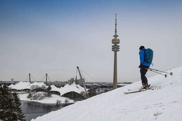 Winter impressions Olympic Park Munich 11 01 2019
