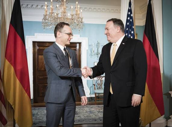 Federal Foreign Minister Heiko Maas SPD meets the Secretary of State of the United States of America Mike Pompeo in Washington 23 01 2019 Washington United States of America Copyright: xXanderxHeinl photothek.netx