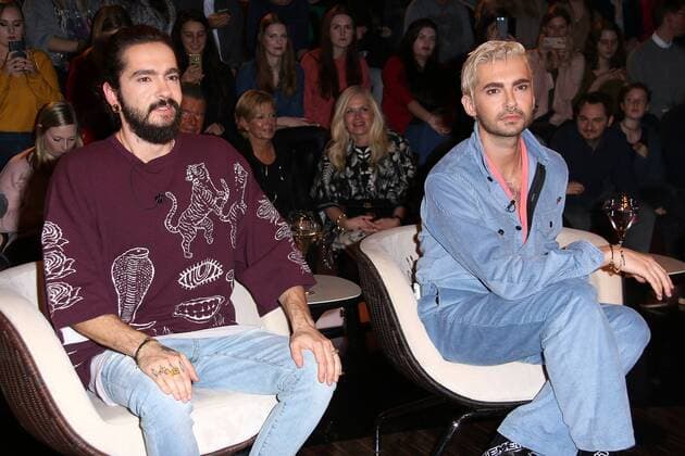 Tom and Bill Kaulitz as guests on the M Lanz ZDF talk show on 6 02 2019 in Hamburg M Lanz ZDF talk show on 6 02 2019 in Hamburg
