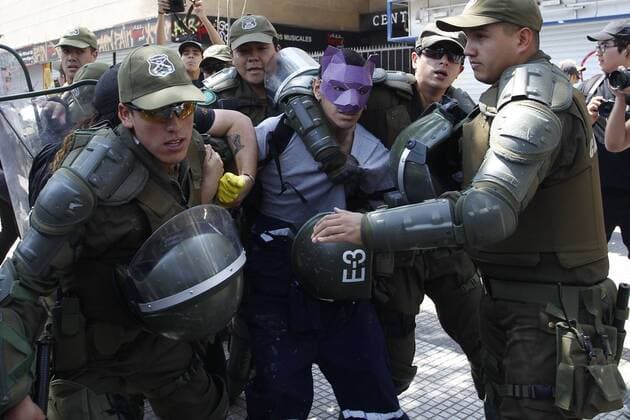 Santiago February 17, 2019 Incidents during a new version of the March against animal abuse Dragomir Yankovic Aton Chile Santiago Chile Aton 283455  Copyright: DRAGOMIRxYANKOVIC ATONxCHILE