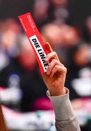 Germany Bonn 23 02 2019 Voting at the European Parliament Conference The Left Federal Party Conference on the European Left Election
