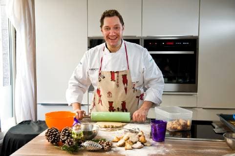 Mirco Reeh Cooking School 13 11 2011 Frankfurt x1x Open Day at Mirco Reeh s Cooking School Mirko bakes Christmas cookies Frankfurt Bornheim Hessen Germany