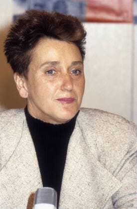 Valie Export artist 02 85 rag Valie Export during the Berlin Film Festival 15 26 February 1985 Berlin Festival Berlinale Austria Austrian woman film cinema art filmmaker director austrian female artist director high portrait neutral