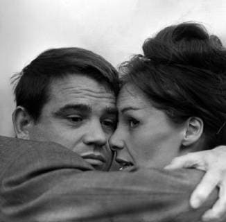 13 06 1964 Berlin GDR Hilmar Thate and Angelica Domroese actor Angelica Domroese outside exterior Berlin GDR German Democratic Republic Germany Domroese married couple Europe European television film film actor GDR Hilmar Thate historical human couple personality person pmscartandhistory portrait Q