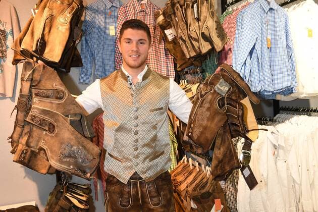Joey Heindle Store Opening of Trachtenwahnsinn in Germering b Munich Store Shop Shop Trachten Dirndl Lederhosen Munich 16 March 2019