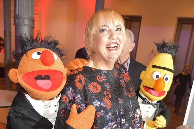 17 German Hearing Film Award Claudia Roth with Ernie and Bert Arrival of Red Carpet at the 17 German Hearing Film Award at the Deutsche Telekom Capital Representation in Berlin on 19 03 2019