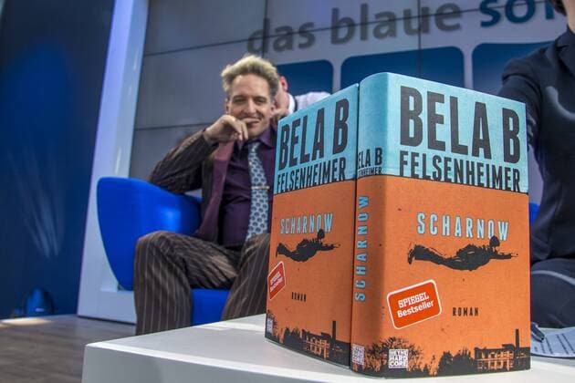 German musician drummer actor and author Dirk Felsenheimer Bela B drummer at Die Ärzte presents his latest book Scharnow