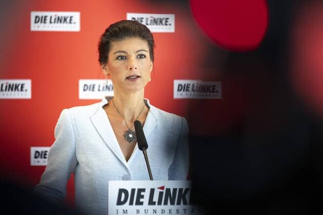 Sahra Wagenknecht DIE LINKE Parliamentary Group Chairwoman taken during a press statement in the Bundestag in Berlin 02 04 2019 Berlin Germany Copyright: xJaninexSchmitz photothek.netx