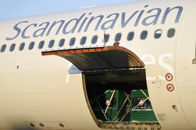 ZOOs pandas land in Vilhelm Lauritzen Terminal at Copenhagen Airport Thursday, April 4, 2019,  Copyright: LiselottexSabroex cop101 spdk20190404-185944-L