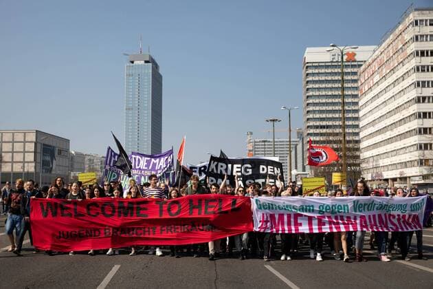 Large demonstration of rent madness Tens of thousands of people protest in Berlin under the motto Stop rent madness Demonstrators protest against rising rents and repression Within the framework of the demonstration, the collection of signatures for the petition for a referendum on German Housing Co-property that expropriates real estate companies that own more than 3,000 apartments in the city demands