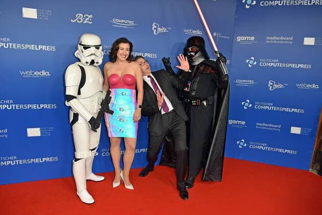 Dorothee Baer Andreas Scheuer at the German Computer Game Award 2019 at the Admiralspalast in Berlin on 09 04 2019
