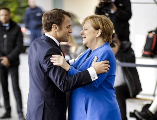 Chancellor Angela Merkel welcomes Emmanuel Macron, President of the French Republic, to the Federal Chancellery on the occasion of the Western Balkans meeting in Berlin 29 04 2019 Berlin Germany Copyright: xFelixxZahn photothek.netx
