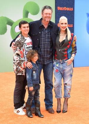 Kingston Rossdale, and Apollo Rossdale Blake Shelton, and Gwen Stefani arriving at the premiere of Ugly Dolls in Los Angeles, California - April 27, 2019 - Los Angeles Premiere of Ugly Dolls, Los Angeles California United States Regal Cinemas L.A. Live  Copyright: xOxConnorx Ugly_Dolls_LISA_015