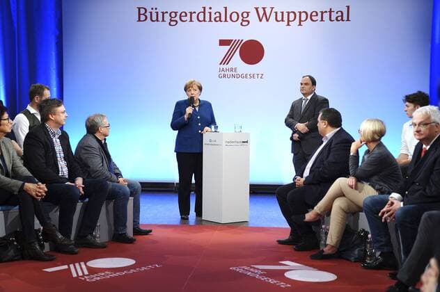 Angela Merkel at the civil dialogue 70 years Basic Law in the Villa Madia Wuppertal 13 05 2019 Foto:xJ.xKrickx xFuturexImage