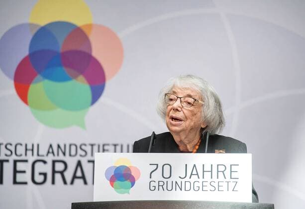 The Holocaust survivor Margot Friedlaender Friedl Copyright: epd-bild ChristianxDitsch EDITORIAL USE ONLY