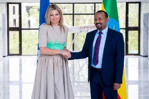 Entertainment Bilder des Tages 15-05-2019 Addis Queen Maxima visiting Ethiopian prime minister Abiy Ahmed during her visit to Ethiopia, as UN Special Envoy for Inclusive Financing in Ethiopie.  Copyright: xPPEx