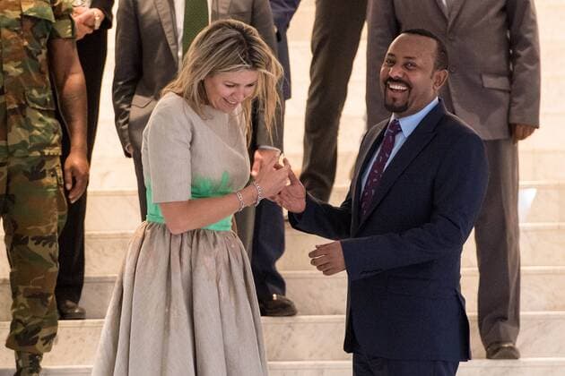 15-05-2019 Addis Queen Maxima visiting Ethiopian prime minister Abiy Ahmed during her visit to Ethiopia, as UN Special Envoy for Inclusive Financing in Ethiopie.  Copyright: xPPEx