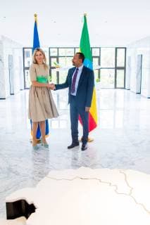 15-05-2019 Addis Queen Maxima visiting Ethiopian prime minister Abiy Ahmed during her visit to Ethiopia, as UN Special Envoy for Inclusive Financing in Ethiopie.  Copyright: xPPEx