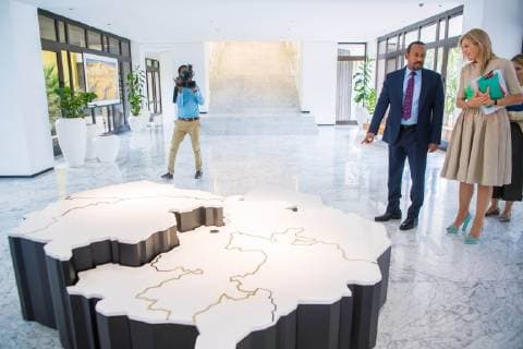 15-05-2019 Addis Queen Maxima visiting Ethiopian prime minister Abiy Ahmed during her visit to Ethiopia, as UN Special Envoy for Inclusive Financing in Ethiopie.  Copyright: xPPEx