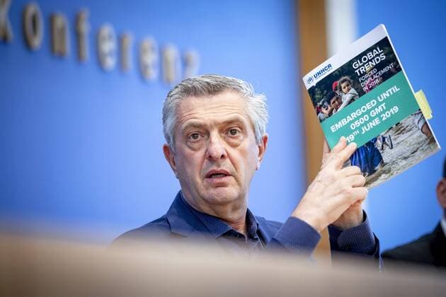 Filippo Grandi, United Nations High Commissioner for Refugees, recorded during a press conference on the UN World Refugee Report Global Trends at the Federal Press Conference Berlin, 19 06 2019 Berlin Germany Copyright: xJaninexSchmitz photothek.netx