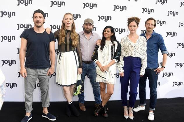 Fahri Yardim, Pheline Roggan, Christian Ulmen, Collien Ulmen Fernandes, Emily Cox and Hendrik von Bültzingslöwen at the Joyn Launch Event at ewerk Berlin, 18 06 2019 Foto:xN.xKubelkax xFuturexImage