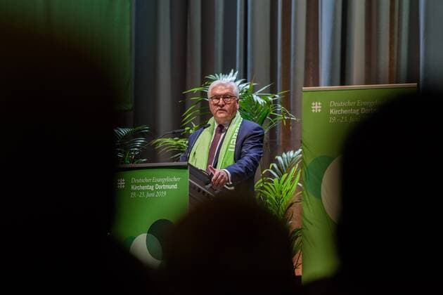 Dortmund, 37 German Protestant Church Congress TAG 2 Germany, Dortmund 20 06 2019 The picture shows the German Federal President Frank Walter Steinmeier during his speech at the German Protestant Church Congress on 19 23 June 2019 Dortmund North Rhine-Westphalia Germany