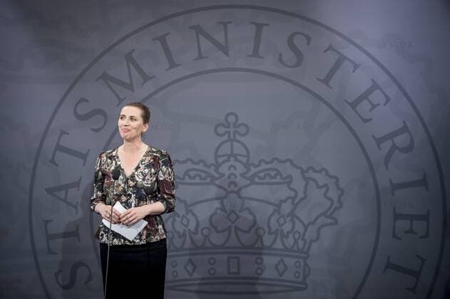 Prime Minister Mette Frederiksen speaks during the transfer in the Prime Ministers Office in Copenhagen Harbor, Thursday, June 27, 2019 Following the formation of the government, the ministries are transferred from the VLAK government to the new government, Denmark on Thursday.,  Copyright: RitzauxScanpix MadsxClausxRasmussenx cop106 spdk20190627-193243-L