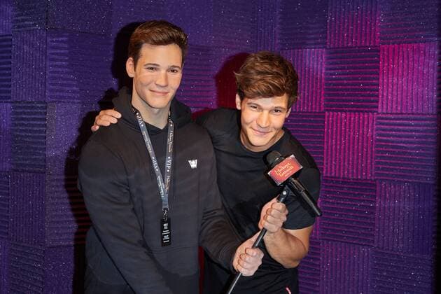 Wincent Weiss r and his wax figure Inauguration of his wax figure at Madame Tussauds Berlin on 22 07 2019 Madame Tussauds Berlin wax figure Wincent Weiss