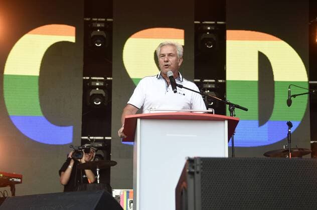 Klaus Wowereit at 41 Christopher Street Day 2019 with the motto Stonewall 50 Every uprising begins with your vote at Brandenburg Gate Berlin, 27 07 2019 Foto:xN.xKubelkax xFuturexImage