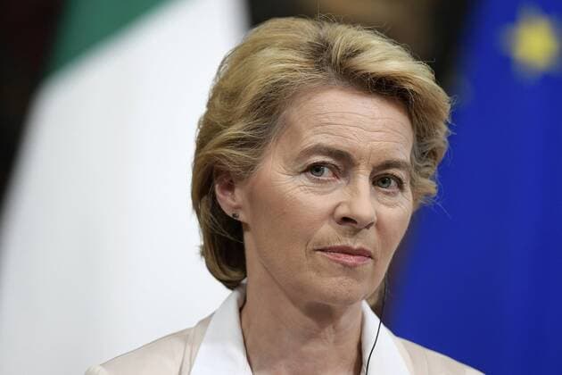 The President of the European Commission Ursula von der Leyen during the meeting with the Prime Minister at Palazzo Chigi (Luigi Mistrulli Fotogramma, Rome - 2019-08-02) p.s. la foto e utilizzabile nel rispetto del contesto in cui e stata scattata, e senza intento diffamatorio del decoro delle persone rappresentate  Copyright: xLuigixMistrullix xFOTOGRAMMAx