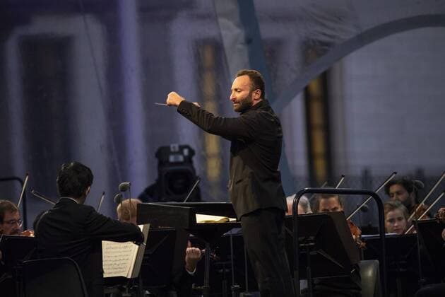 Open air concert with Beethovens 9 Symphony with the new Chief Conductor of the Berlin Philharmonic Kirill Petrenko at the Brandenburg Gate in Berlin on 24 August 2019 Open air concert with Kirill Petrenko at the Brandenburg Gate