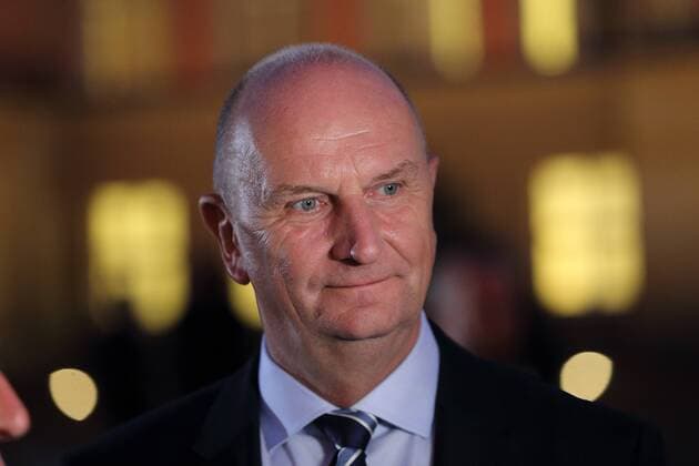 Prime Minister Dietmar Woidke Top candidate SPD in the inner courtyard of the Landtag on the election evening of the Brandenburg Landtag elections, Potsdam, 1 September 2019 Brandenburg Landtag elections 2019
