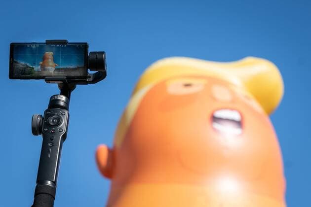 Baby Trump balloon inflated at Kongens Nytorv in Copenhagen, Monday, September 2, 2019 The US president canceled an otherwise scheduled state visit to Denmark when he was unable to buy Greenland, Copenhagen Denmark,  Copyright: Scanpix NielsxChristianxVilmannx COP104 spdk20190902-125451-L