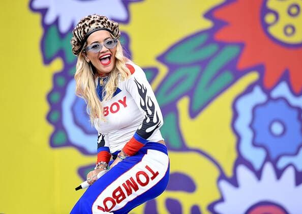 08 09 2019, xlakx, Entertainment Musik,Lollapalooza Berlin 2019 emspor, v l singer Rita Ora stands at the two-day music festival Lollapalooza 2019 on the grounds of the Olympiapark on stage Berlin