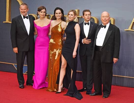 September 9, 2019, London, United Kingdom: Hugh Bonneville, Elizabeth McGovern, Michelle Dockery, Laura Carmichael, Allen Leech and Julian Fellowes attend the Downton Abbey World Premiere at Cineworld Leicester Square in London. London United Kingdom - ZUMAs197 20190909_zaa_s197_083 Copyright: x,xKeithxMayhewx
