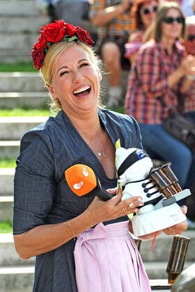 ZDF Fernsehgarten presenter Andrea Kiwi Kiewel during the ZDF entertainment show Fernsehgarten on 22 09 2019 in Mainz 20190922MWI3751