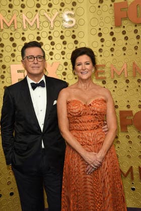 September 22, 2019, Los Angeles, California, USA: Stephen COlbert, Evie Colbert arrives for Emmy Awards at the Microsoft Theater. USA - ZUMAh84_ 20190922_sha_h84_971 Copyright: xKathyxHutchinsx