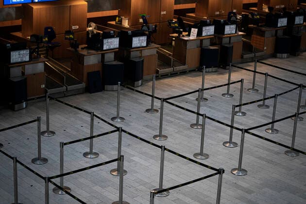 Bankruptcy of Thomas Cook airlines Thomas Cook closed their desks this morning and peeled their signs at Copenhagen Airport CPH September 23, 2019, Denmark,  Copyright: MartinxSylvestx COP106 spdk20190923-095059-L