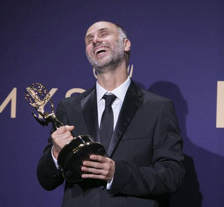 September 22, 2019, Los Angeles, California, USA: JESSE ARMSTRONG, winner of the Emmy for Outstanding Writing for a Drama Series for Succession in the press room of the 71st Emmy Awards held at the Microsoft Theater in Los Angeles. Los Angeles USA - ZUMAp124 20190922_zaa_p124_321 Copyright: xArianaxRuizx
