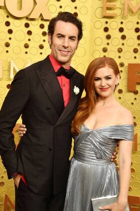 Sacha Baron Cohen and Isla Fisher arriving for the 71 Emmy Awards ceremony on 22 09 2019 in Los Angeles 71 Emmy Awards ceremony in Los Angeles
