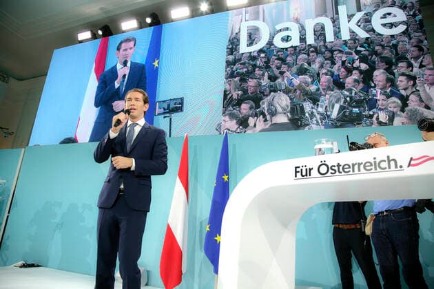 Sebastian Kurz at the ÖVP election celebration for the won national elections in Austria in the Kursalon am Stadtpark Vienna, 29 09 2019 Foto:xB.xLoschanx xFuturexImage
