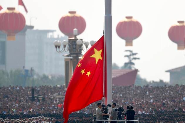 BEIJING, CHINA - OCTOBER 01: A flag-raising ceremony prior to a military parade marking the 70th anniversary of the founding of the People s Republic of China (PRC) at Tiananmen Square on October 1, 2019 in Beijing, China. Copyright: xVCGx CFP111252081680