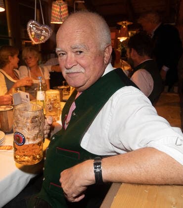 Celebrities on Day 11 of the Wiesn, The CSU politician Peter Gauweiler celebrated on 1 October 2019 in the Käfer Wiesnschänke at the Oktoberfest in Munich Munich Bavaria Germany Theresienwiese