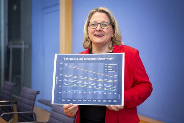 Federal Environment Minister Svenja Schulze, SPD, taken during a press conference on the subject of federal government resolutions on climate protection at the Federal Press Conference Berlin, 09 10 2019 Berlin Germany Copyright: xJaninexSchmitz photothek.netx
