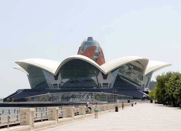 Shopping centre Caspian Waterfront Mall on the promenade of Baku, the capital of Azerbaijan Photo of 23 07 2019 Shopping centre Caspian Waterfront Mall in Baku Copyright: epd-bild SteffenxSchellhorn EDITORIAL USE ONLY