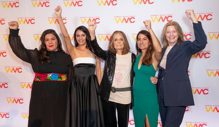 NY: 2019 Women s Media Awards Monica Ramirez, Olga Segura, Gloria Steinem, Alex Martinez Kondracke, Julie Burton attend 2019 Women s Media Awards ceremony at Mandarin Oriental Hotel New York New York United States  LevxRadin
